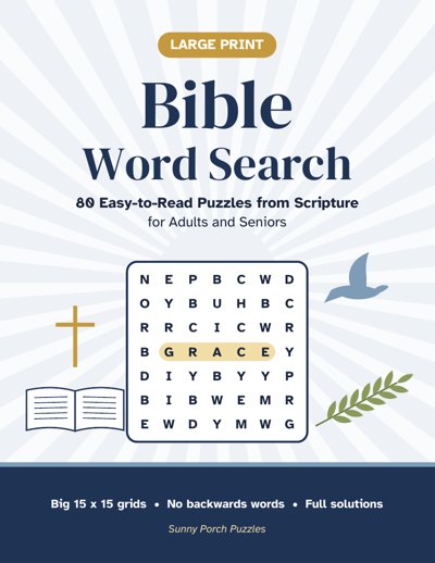 Large Print Bible Word Search cover